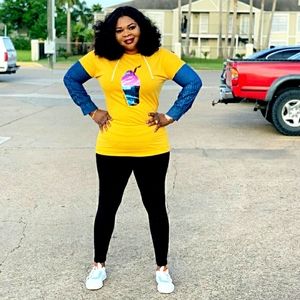 Hooded Jean Yellow Top